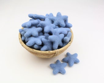 light blue stars made of felt for crafting #30 decoration Pom Poms different. Colors Felt Stars Garlands Decoration colorful