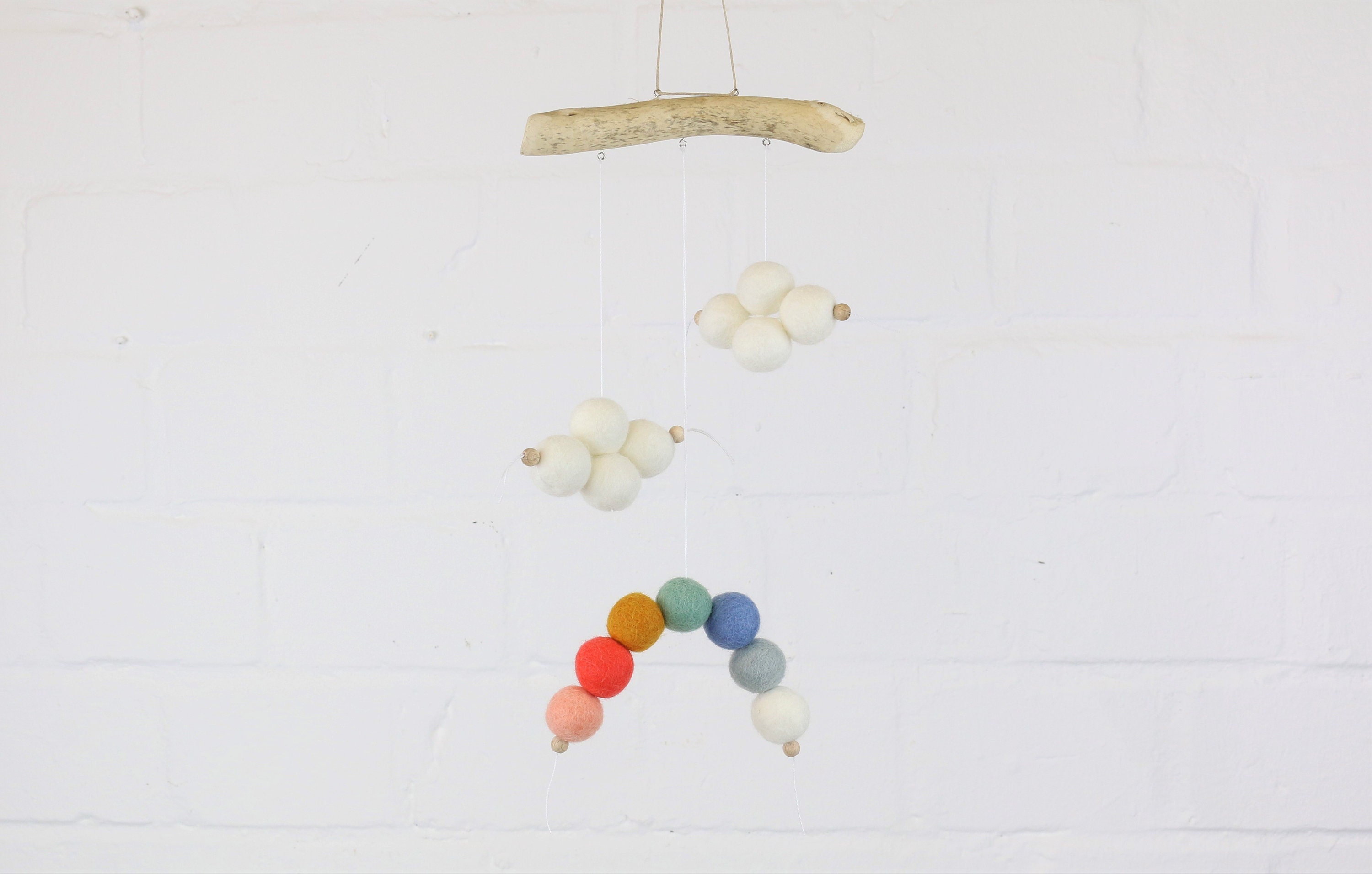 Customizable Mobile Rainbow Cloud Driftwood Rainbow Custom Gift