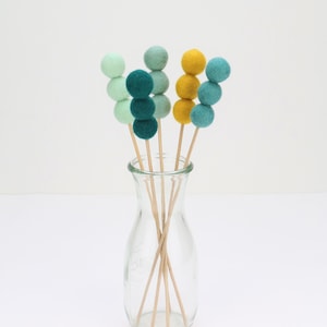 Bouquet of felt balls Wool felt balls 2.5 cm bouquet children&#39;s room decoration Pom Poms various colors Felt Balls Decoration colorful