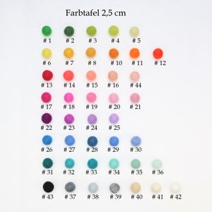 bunter Filzkugelmix 2,5 cm zum Basteln Filzbälle Dekoration Pom Poms versch. Farben Felt Balls Garlands Decoration bunt Filzperlen
