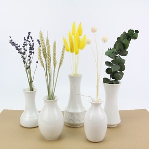 Mix Box Dry Flowers in Mini Bund Gift Flowers Dried dried flowers Eucalyptus White Craspedia Yellow Lagurus Wheat Lavender