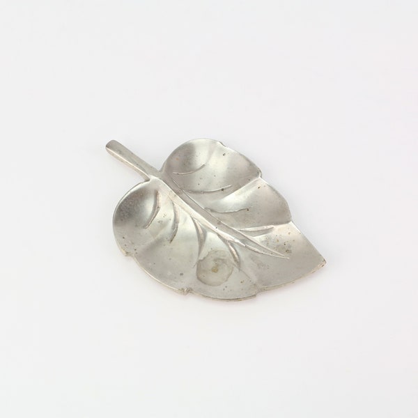 Quist leaf bowl silver-plated vintage silver bowl in leaf shape finely structured 60 er 70 er Jahre L 11 cm