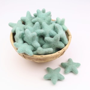 aloe stars made of felt for tinkering #35 decoration Pom Poms versch. Colors Felt Stars Garlands Decoration colorful