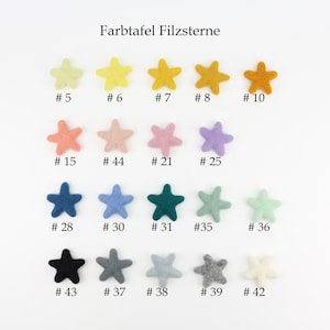 colorful mix stars made of felt &quot;choose yourself&quot; felt stars for crafting Decoration Pom Poms versch Colors stars Garlands Decoration Felt beads