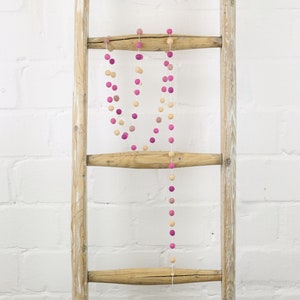 Garland made of colorful felt balls (1 cm) approx. 2 m length Pom Pom Garland Baby room decoration Children&#39;s room wall decoration pink Garland &quot;it&#39;s a girl&quot;