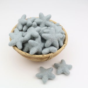 light gray stars made of felt for crafting #38 decoration Pom Poms different. Colors Felt Stars Garlands Decoration colorful
