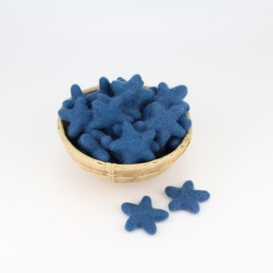 dark blue stars made of felt for crafting #28 decoration Pom Poms versch. Colors Felt Stars Garlands Decoration colorful
