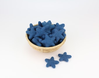 dark blue stars made of felt for crafting #28 decoration Pom Poms versch. Colors Felt Stars Garlands Decoration colorful