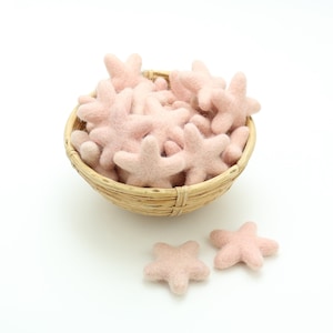 delicate pink stars made of felt for handicrafts #44 decoration Pom Poms various. Colors Felt Stars Garlands Decoration colorful