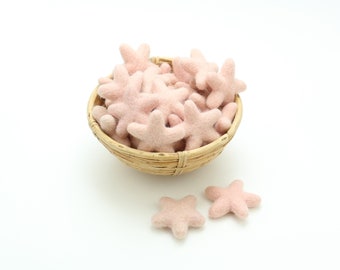 delicate pink stars made of felt for handicrafts #44 decoration Pom Poms various. Colors Felt Stars Garlands Decoration colorful
