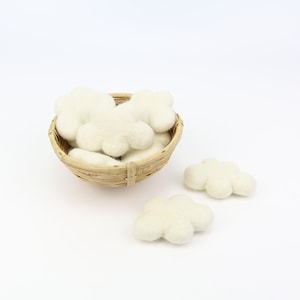 Clouds made of felt for crafting white decoration for the children&#39;s room