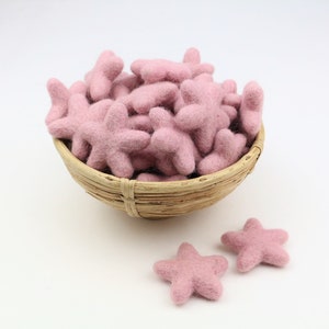 old pink stars made of felt for crafting #21 decoration Pom Poms versch. Colors Felt Stars Garlands Decoration colorful