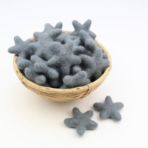 dark gray stars made of felt for crafting #37 decoration Pom Poms different. Colors Felt Stars Garlands Decoration colorful