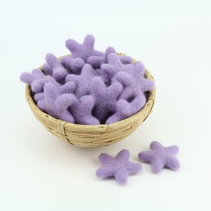 paleflieder stars made of felt for crafting #25 decoration Pom Poms versch. Colors Felt Stars Garlands Decoration colorful