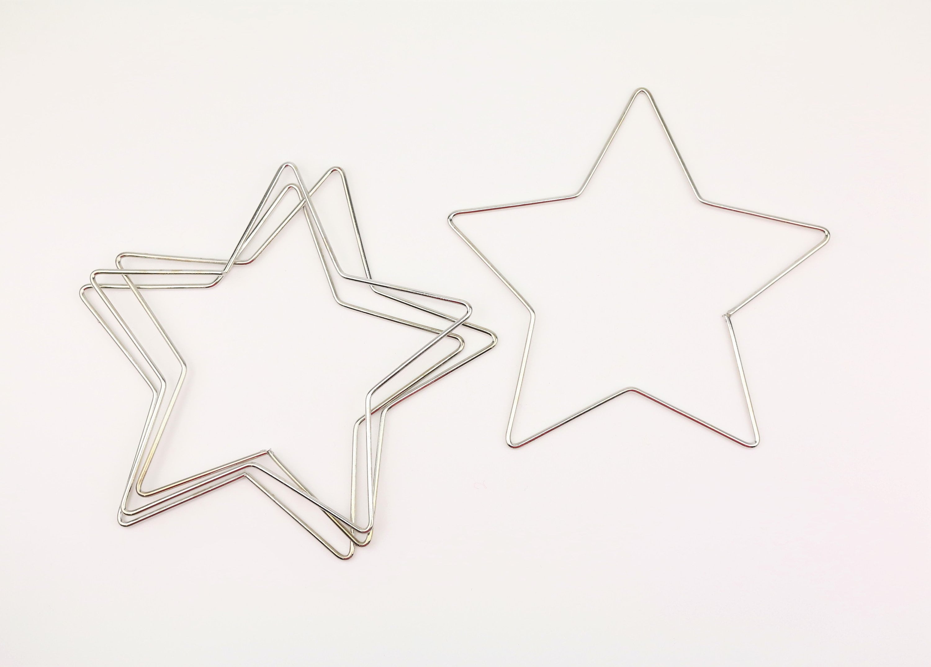 5x Metallsterne Zum Basteln 20cm - Goldene Sternrohlinge Für DIY-Deko