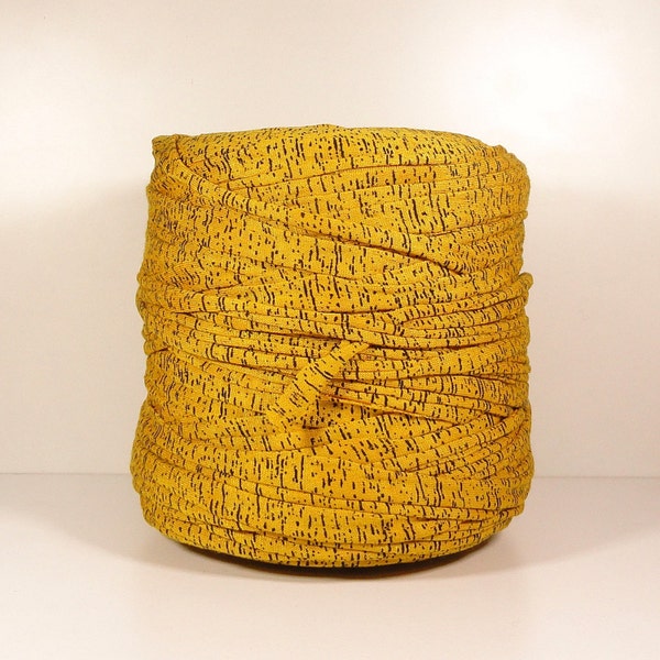 Honey striped Tshirt yarn, recycled cotton yarn, zpagetti yarn, spaghetti yarn, trapillo