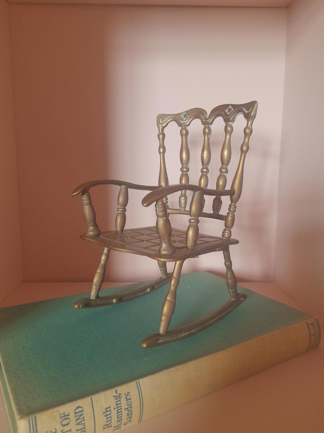 Miniature Brass Rocking Chair - Etsy