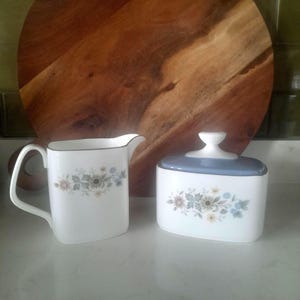 Royal Doulton Pastorale creamer and sugar bowl set