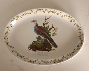 Portmeirion turtle dove oval plate