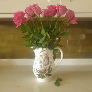 Portmeirion Christmas rose large 9&quot; jug.