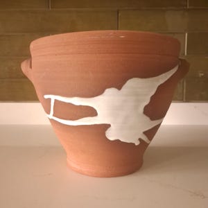 Vintage Stephen Pearce Irish Studio Pottery Terracotta Planter | Large Handmade Ceramic Pot