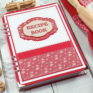1 Pack 8.5 x 11 Recipe Book to Write in Your Own Recipes, Blank Recipe  Notebook, Spiral Cookbook Recipe Journal Notebook Include 120 Recipes Page  (Farmhouse) 