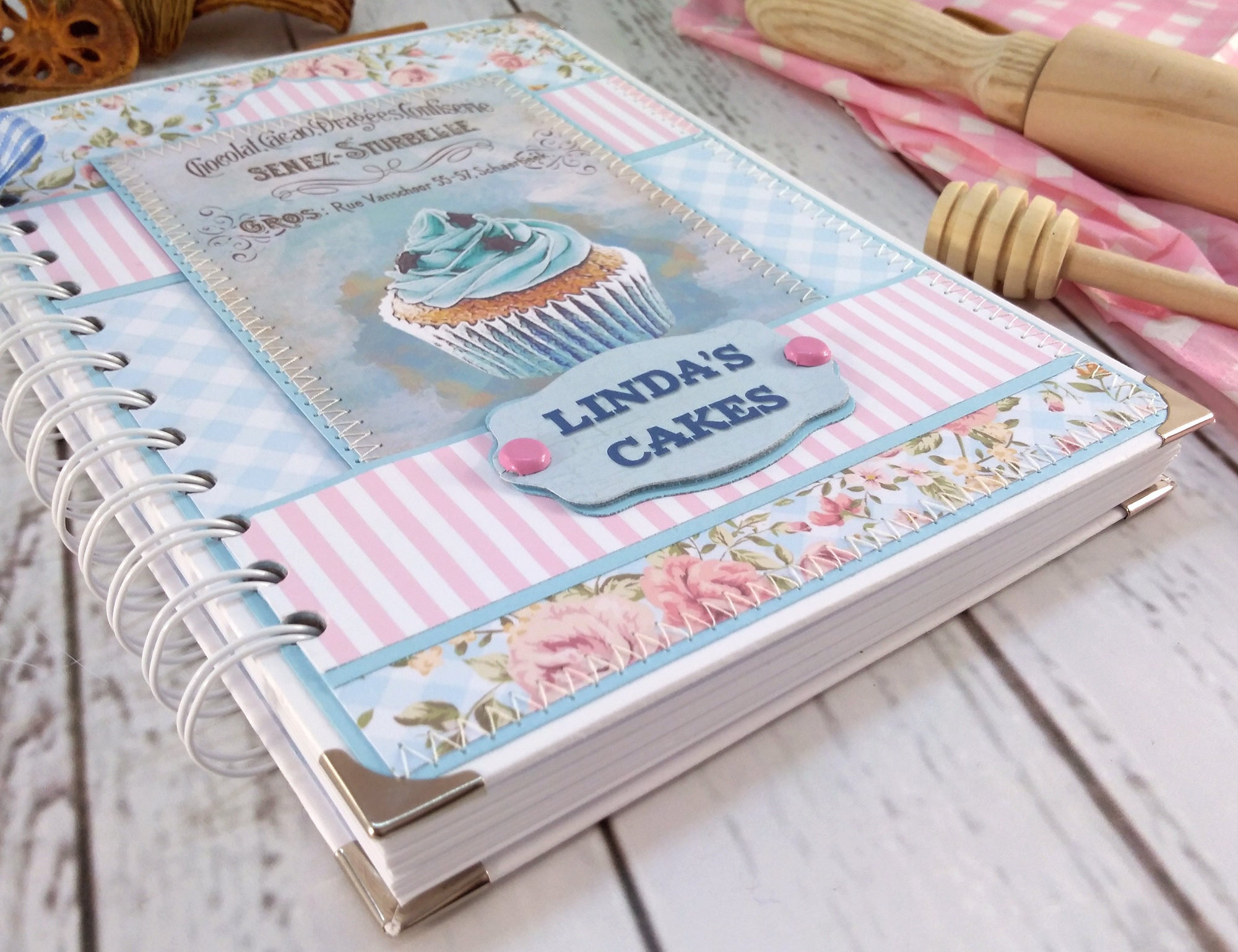 Personalized Dessert Recipe Book Hardcover Spiral Cookbook Etsy