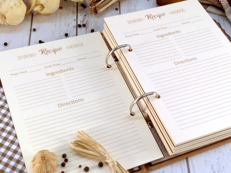 Extra Pages and Plastic Sleeves for Recipe Binder Set of 20 Etsy