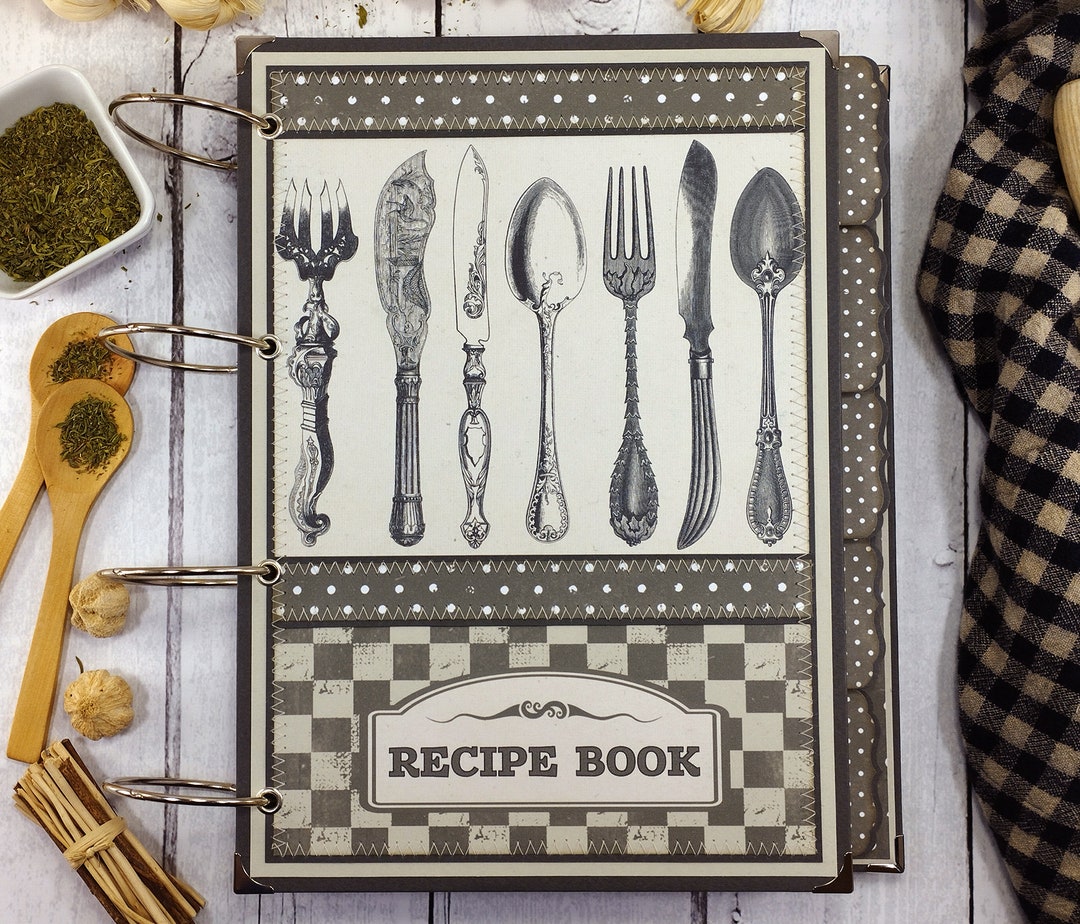 A4 Recipe Binder With Dividers Vintage Cookbook With Rings Etsy