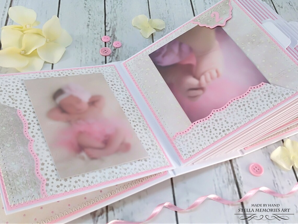 Baby First Year Album Premade Baby Scrapbook Album New Etsy