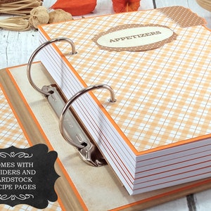 Avamie DIY Recipe Book Binder 8.5x11.75 8 Dividers 90 Tabs 160 Blank Pages  Gift