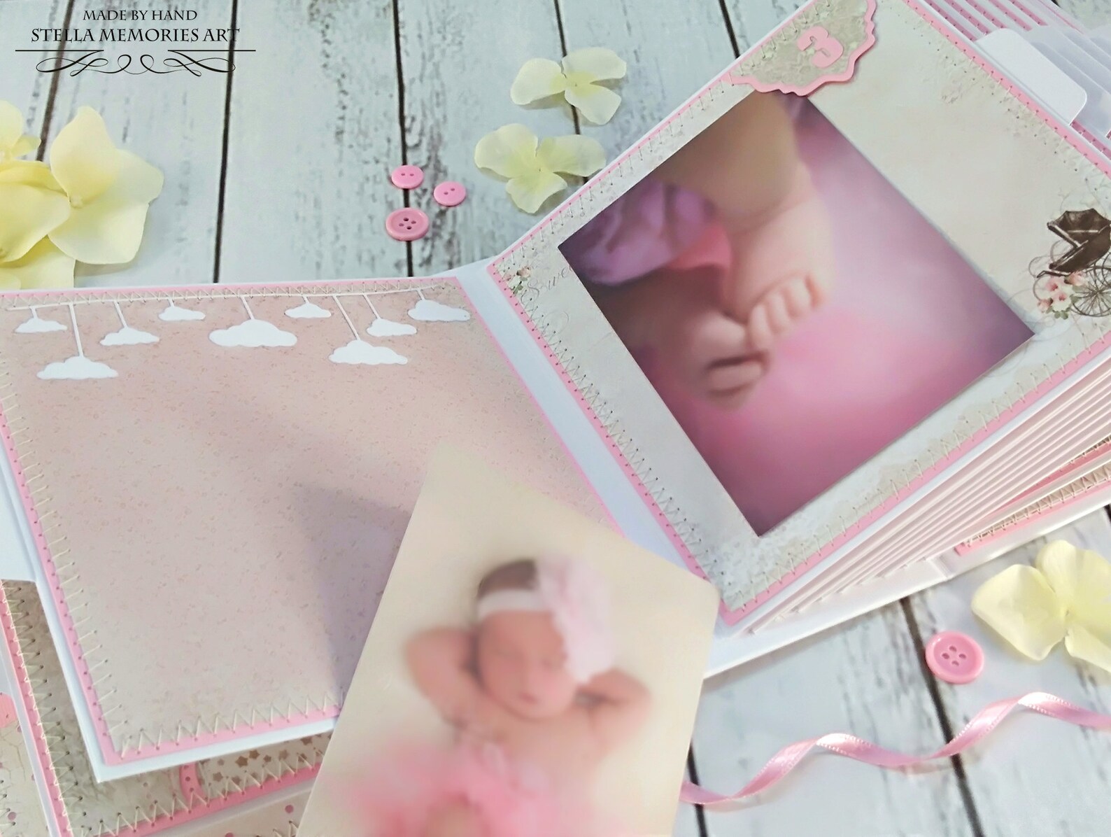 Baby First Year Album Premade Baby Scrapbook Album New Etsy