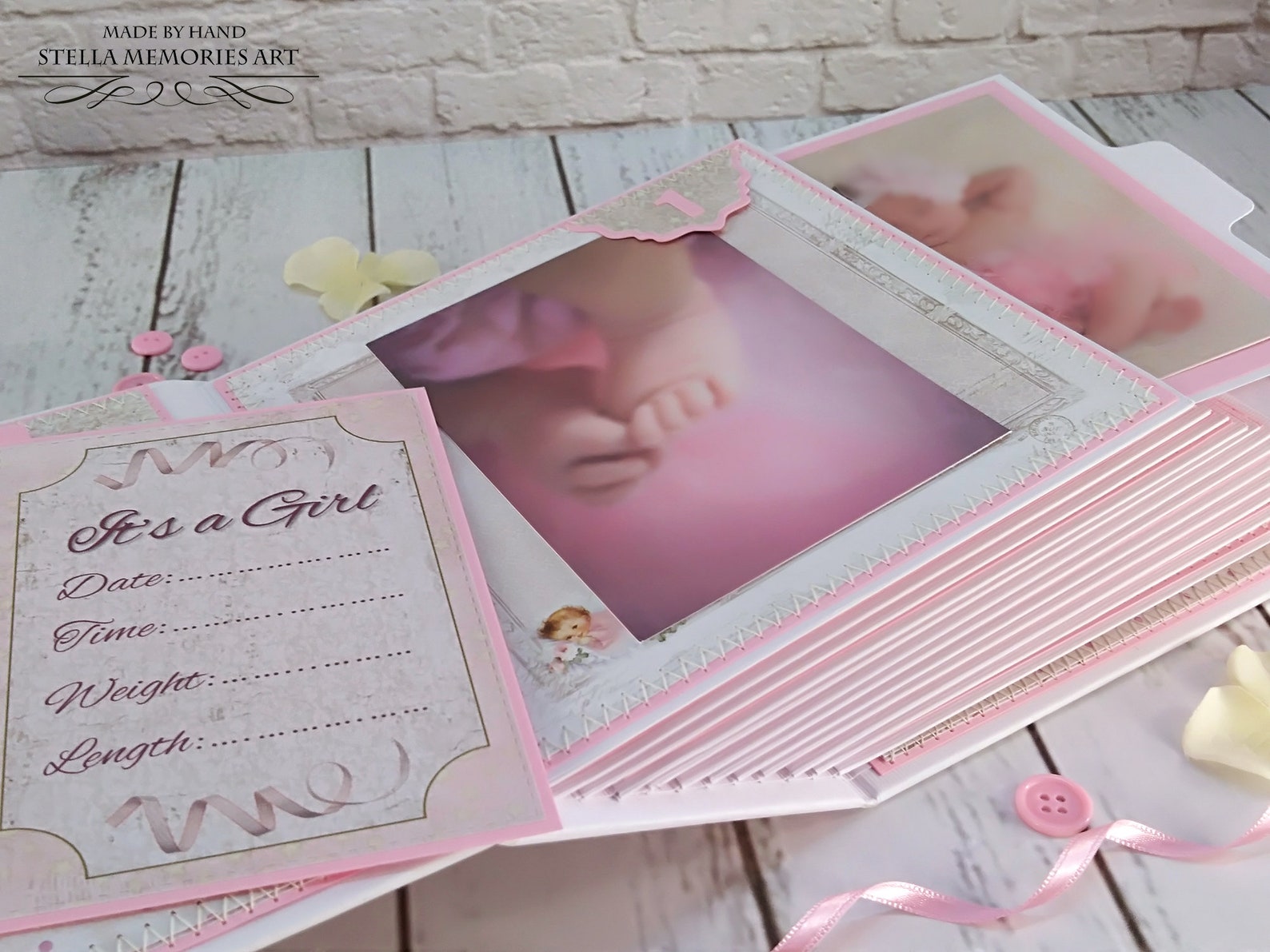 Baby First Year Album Premade Baby Scrapbook Album New Etsy