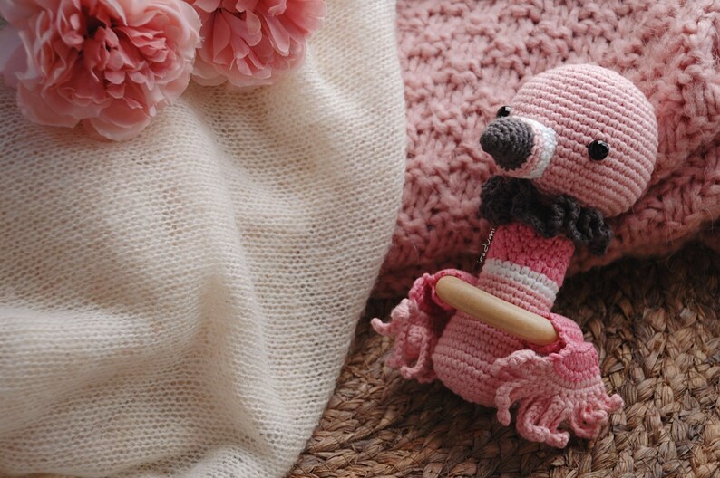 iradumi \u00b7 SET 3 PATRONES espa\u00f1ol \u00b7 Sonajeros loro flamenco pavo real \u00b7 PDF Patr\u00f3n Crochet \u00b7 Amigurumi crochet \u00b7 Crochet pattern \u00b7 rattle