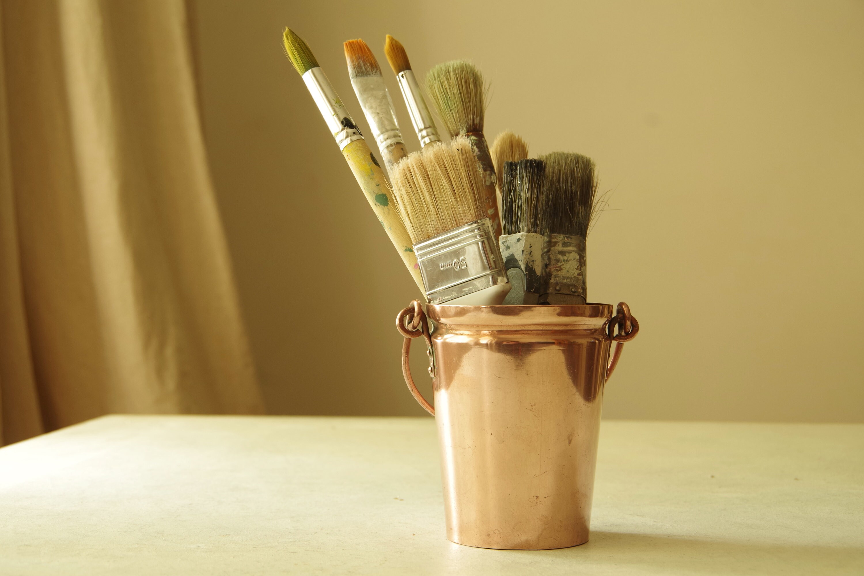 Seau de Mini Bouteille Cuivre Vintage