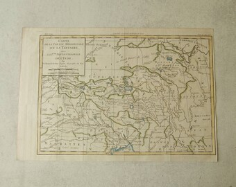 19th century Antique Atlas Map TIBET in French