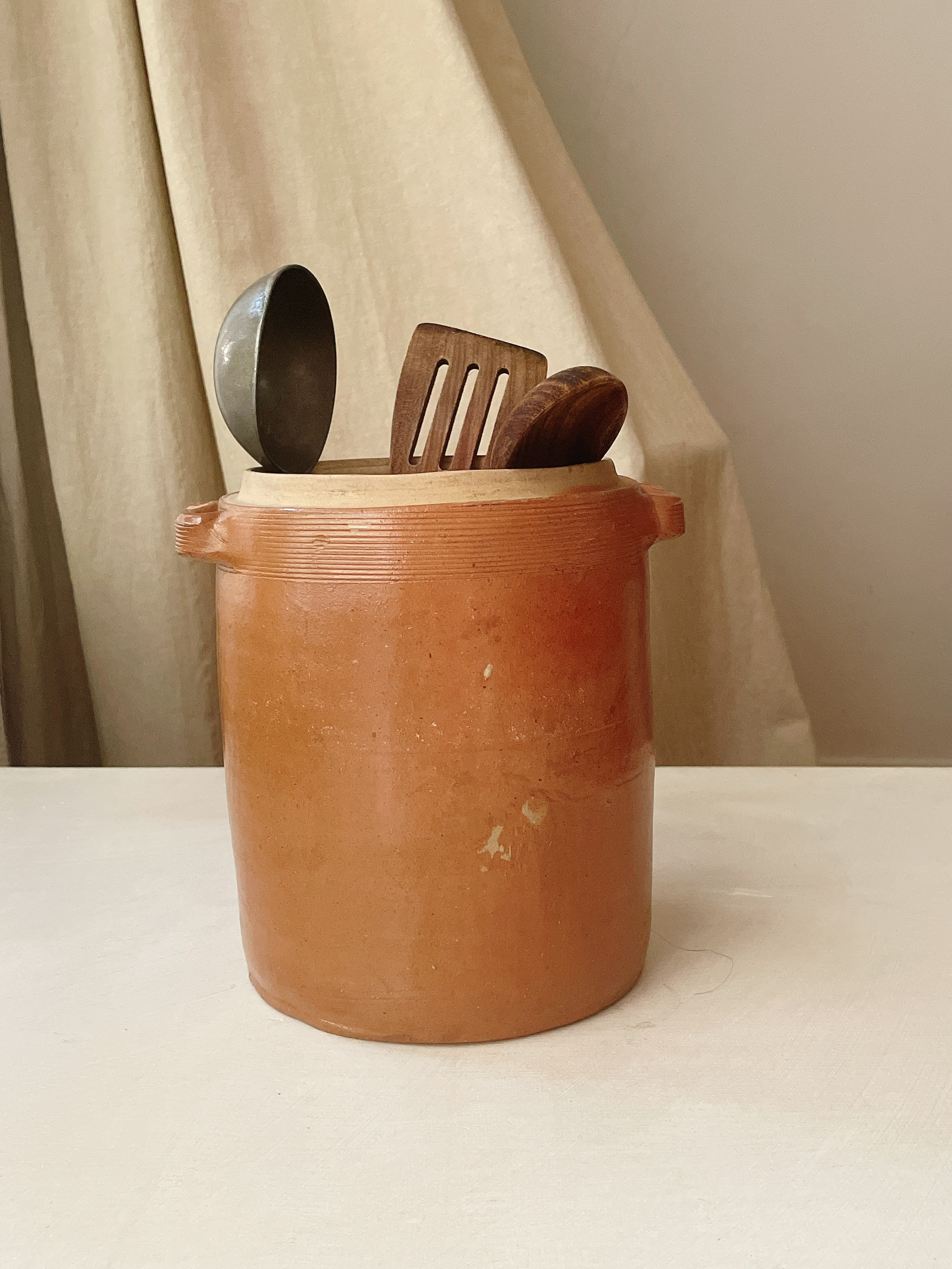 Français Vintage Grès Crock