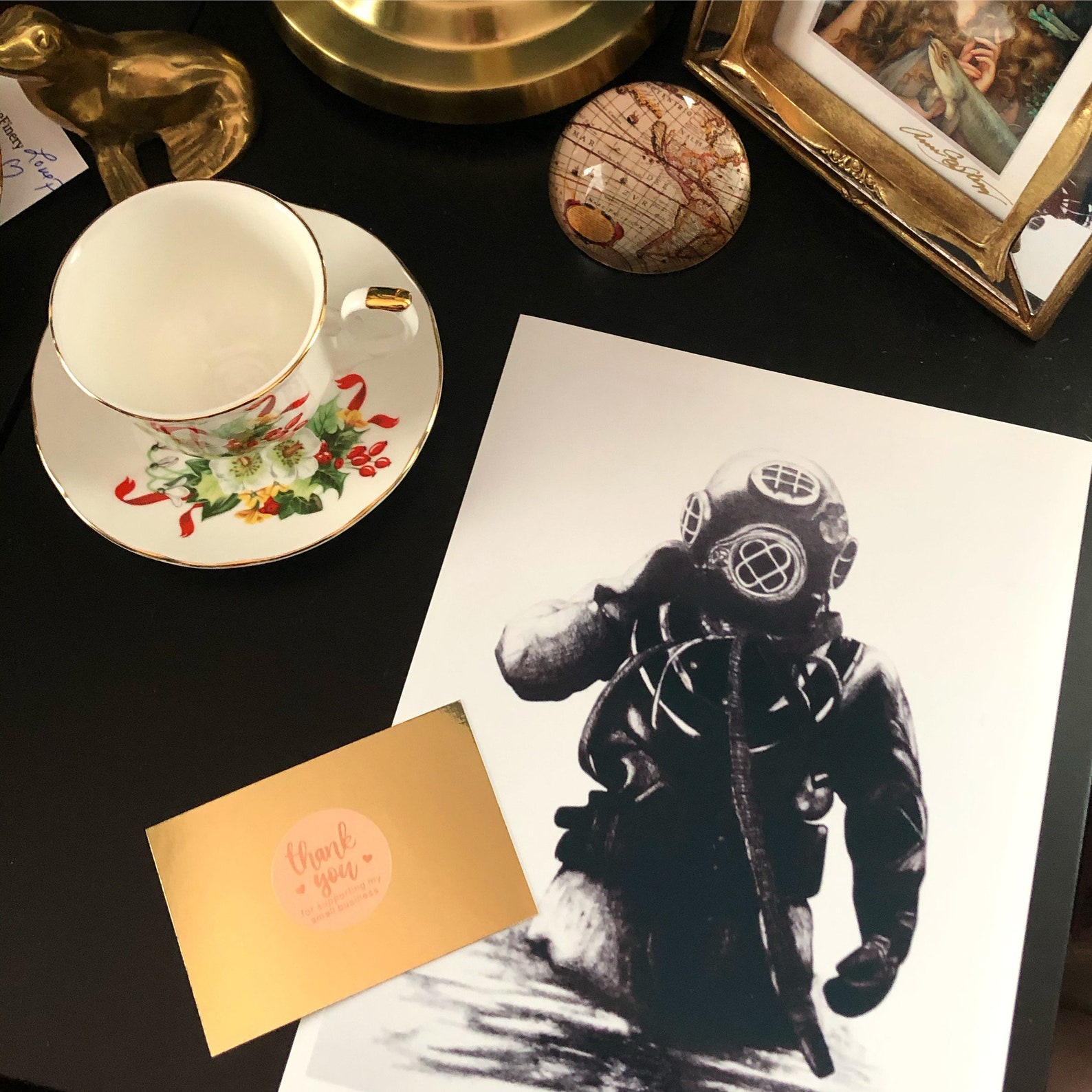 Deep Sea Diver | Art Print | Home Decor | Nautical Art | Gift Idea ...