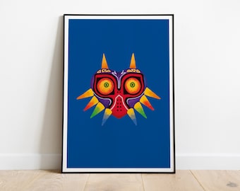 Majoras Mask Poster, Legend of Zelda Print, Nintendo