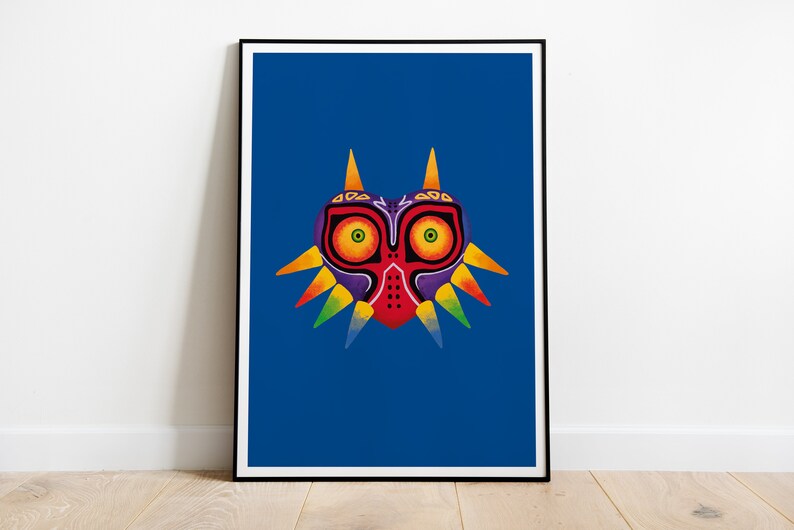 Majoras Mask Poster, Legend of Zelda Print, Nintendo A3 - 29 x 42 cm