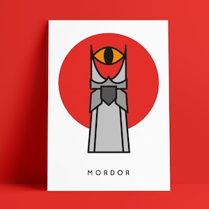 Mordor Poster, Lord of the Rings Print A4, LOTR image 1