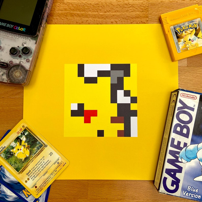 Pikachu Pokemon Pixel Art Poster image 2