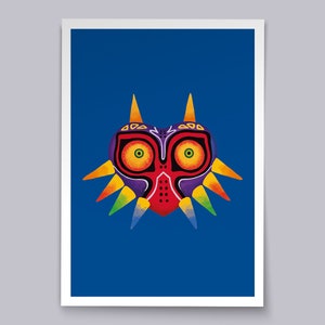 Majoras Mask Poster, Legend of Zelda Print, Nintendo image 2