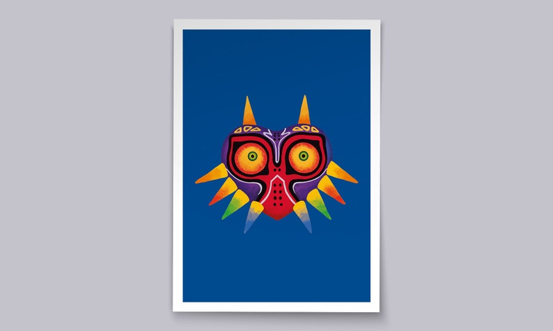 Majoras Mask Poster, Legend of Zelda Print, Nintendo image 2