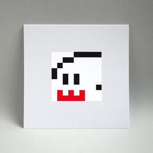 Super Mario Boo Retro Pixel Poster