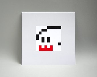 Super Mario Boo Retro Pixel Poster