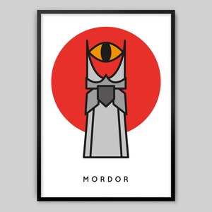 Mordor Poster, Lord of the Rings Print A4, LOTR image 2