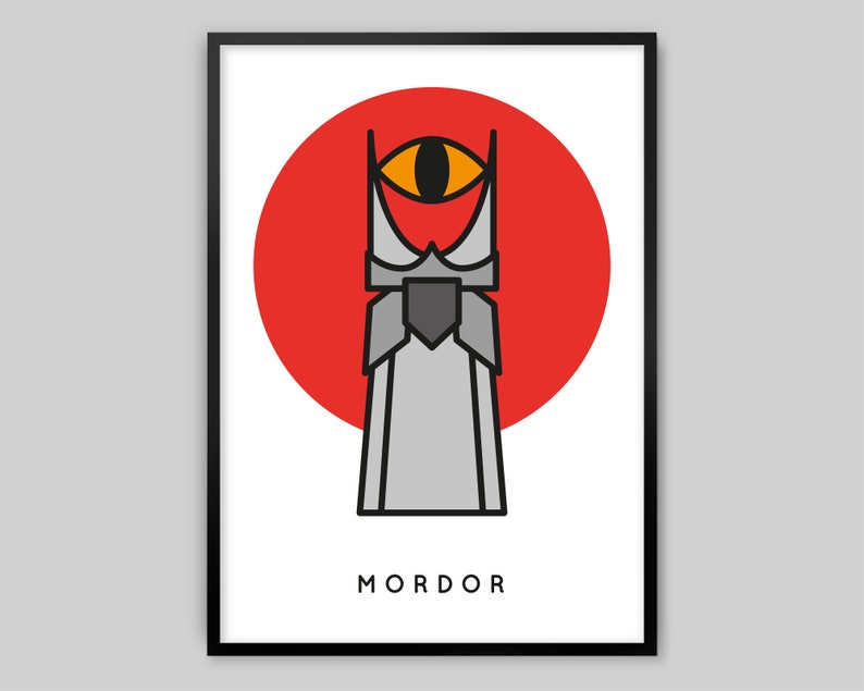 Mordor Poster, Lord of the Rings Print A4, LOTR image 2