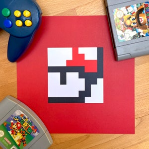 Super Mario Mushroom Retro Pixel Poster