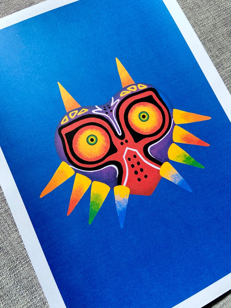 Majoras Mask Poster, Legend of Zelda Print, Nintendo image 3